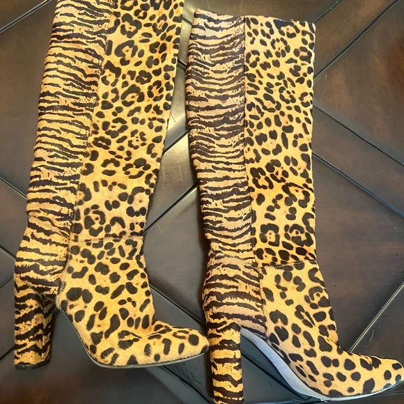 Boots Combat By Antonio Melani In Leopard Print, Size: 8 main image 1